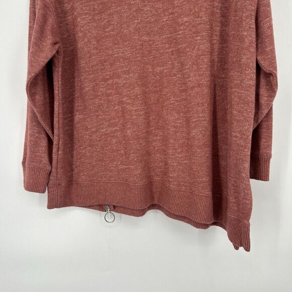 Democracy Oversized Cowl Neck Sweater Pink Slouchy Zipper Detail Size M - Picture 8 of 10